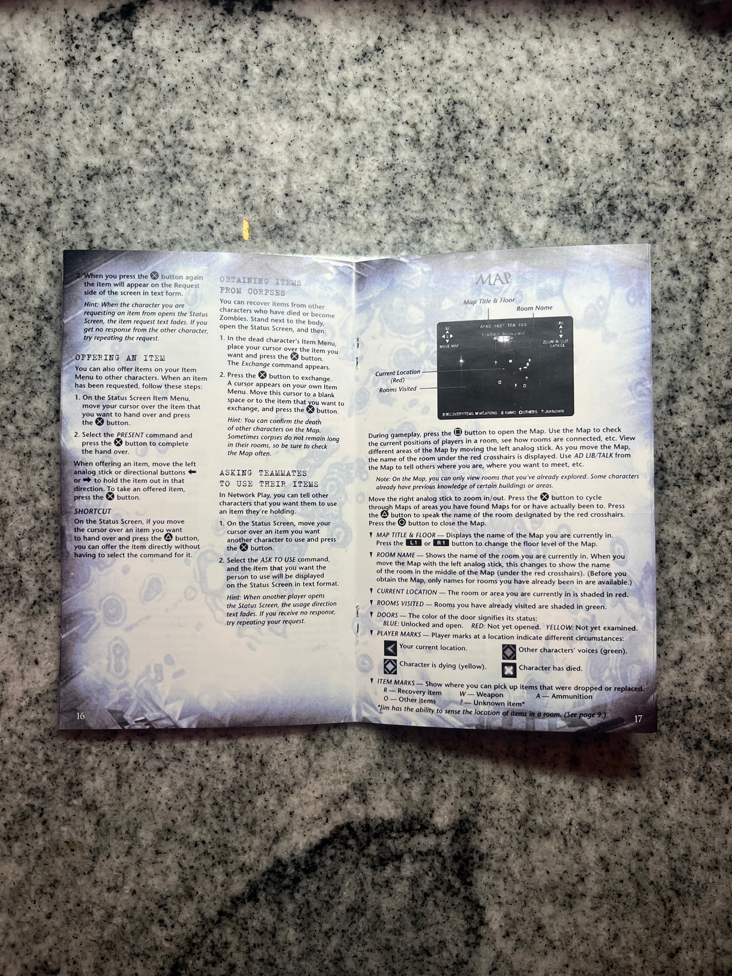 Resident Evil Outbreak file#2 PS2 Custom Manual