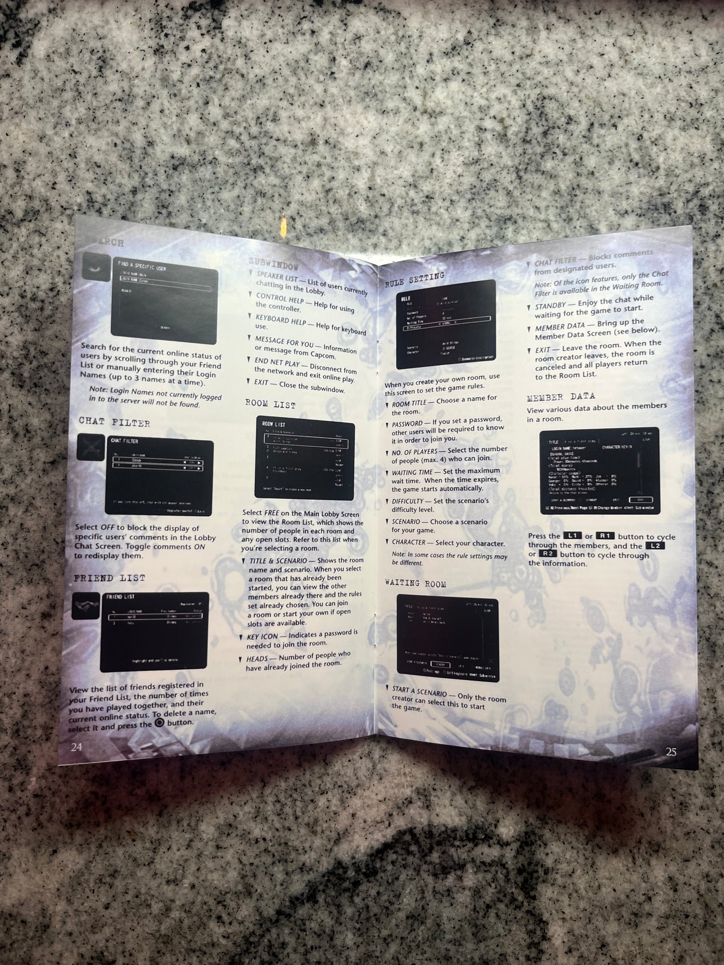 Resident Evil Outbreak file#2 PS2 Custom Manual