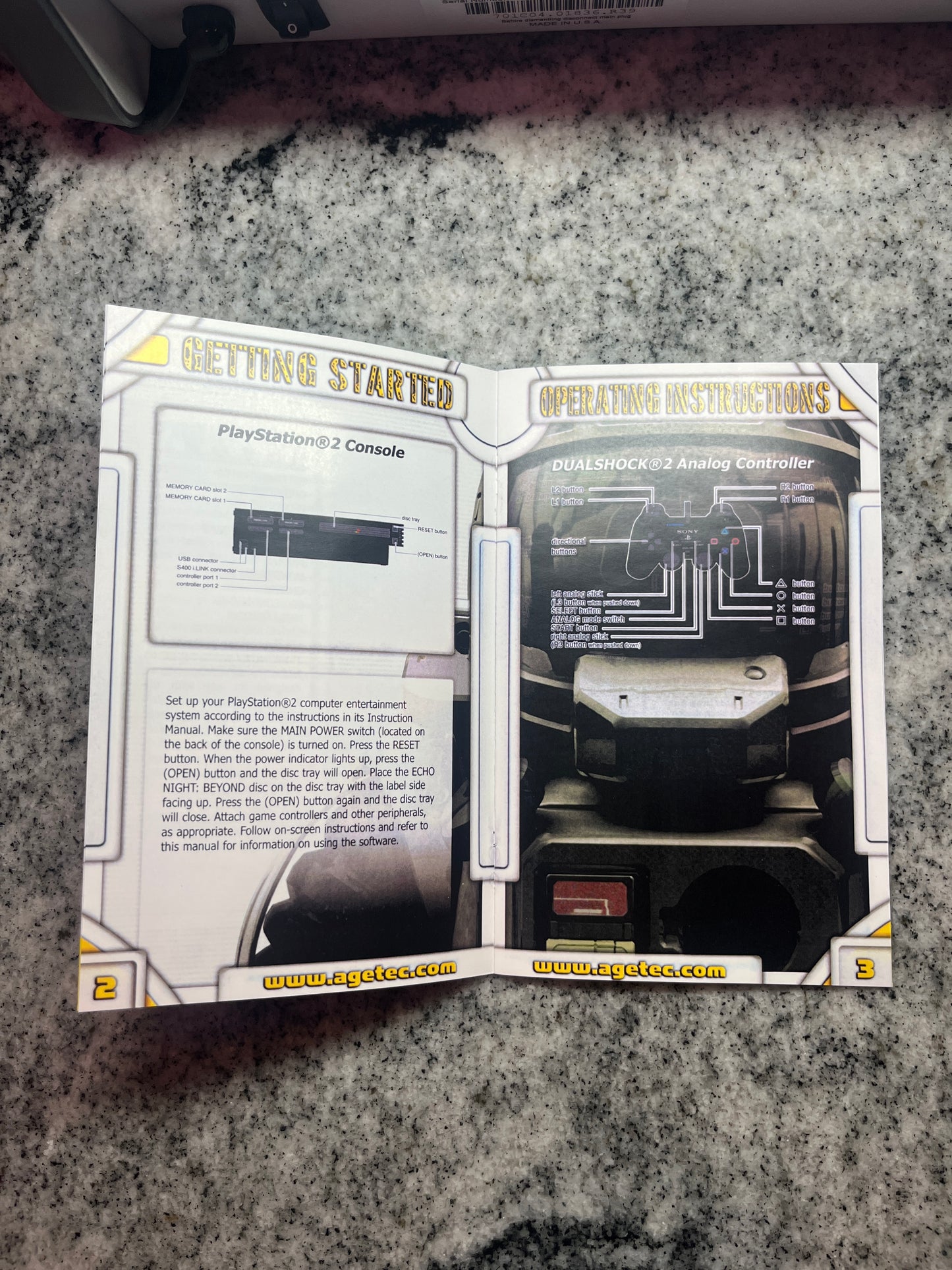 Echo Night Beyond PS2 Custom Manual
