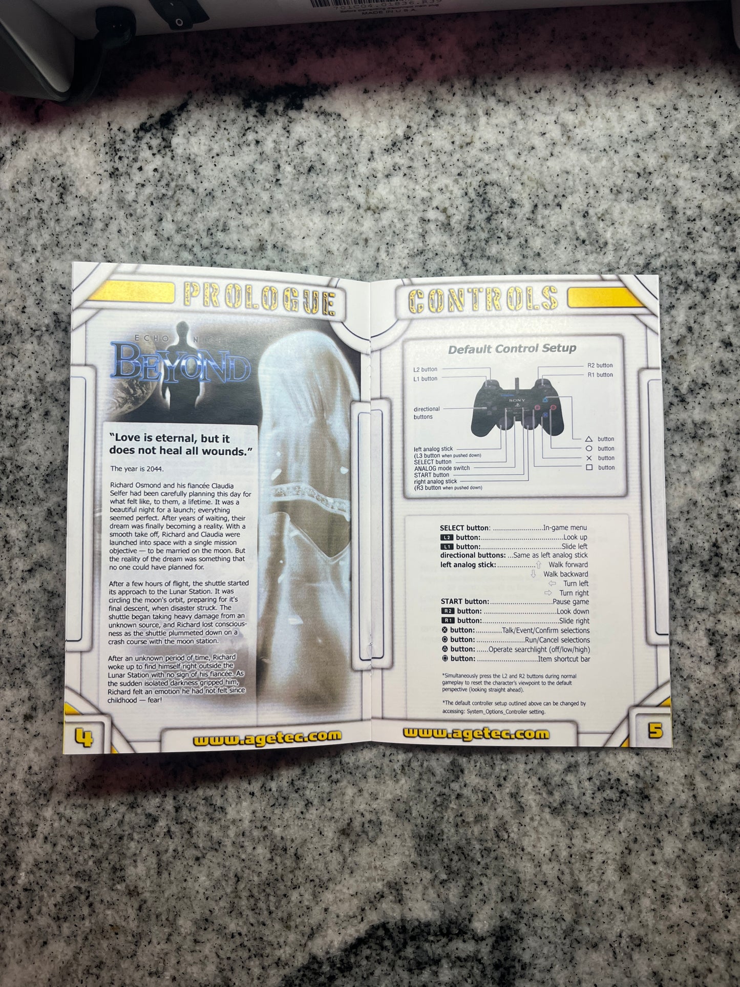 Echo Night Beyond PS2 Custom Manual