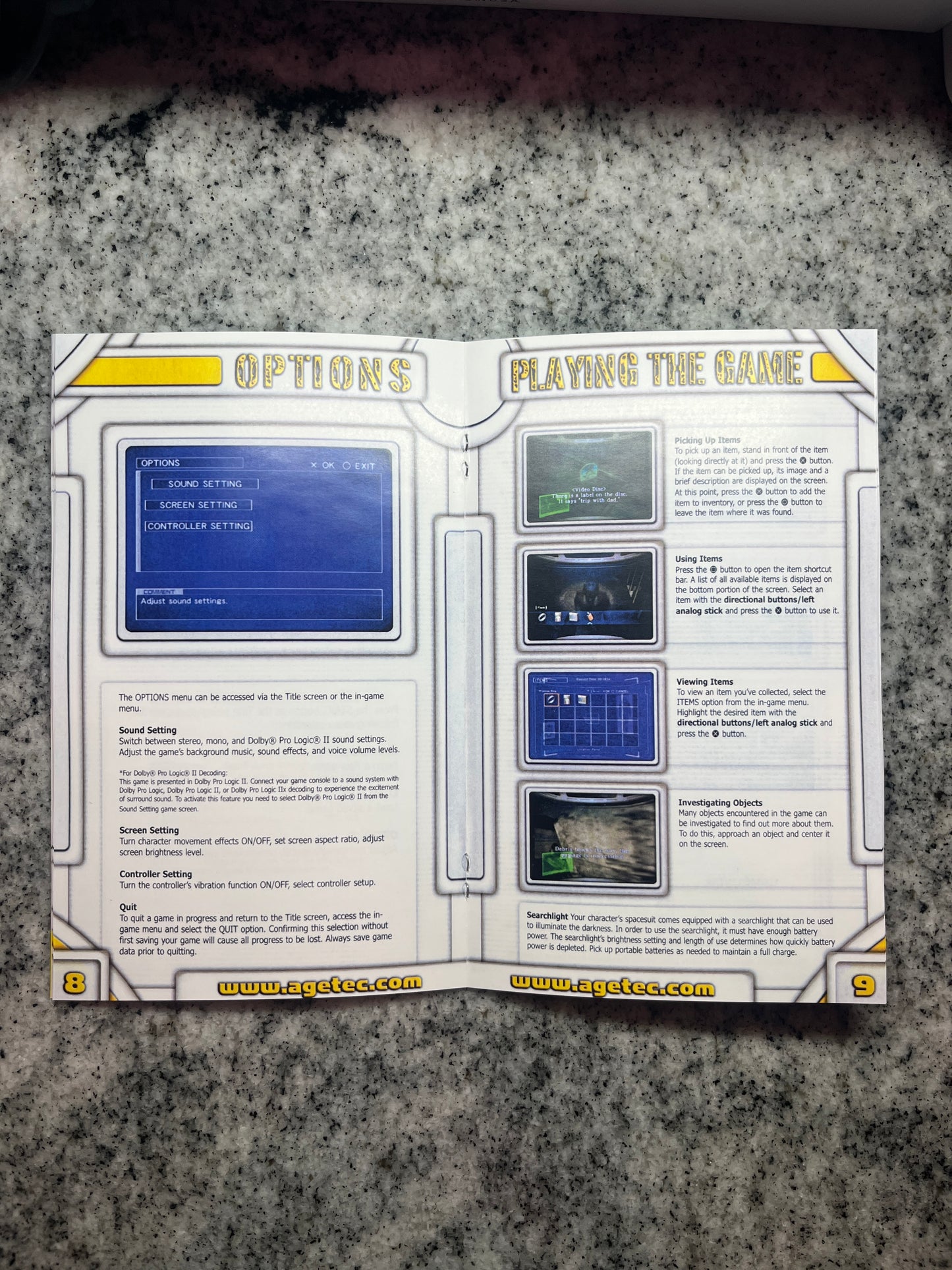 Echo Night Beyond PS2 Custom Manual