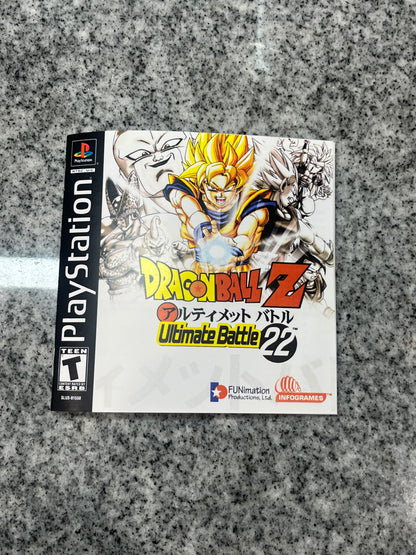 Dragonball Z Ultimate Battle 22 PS1 Custom Manual