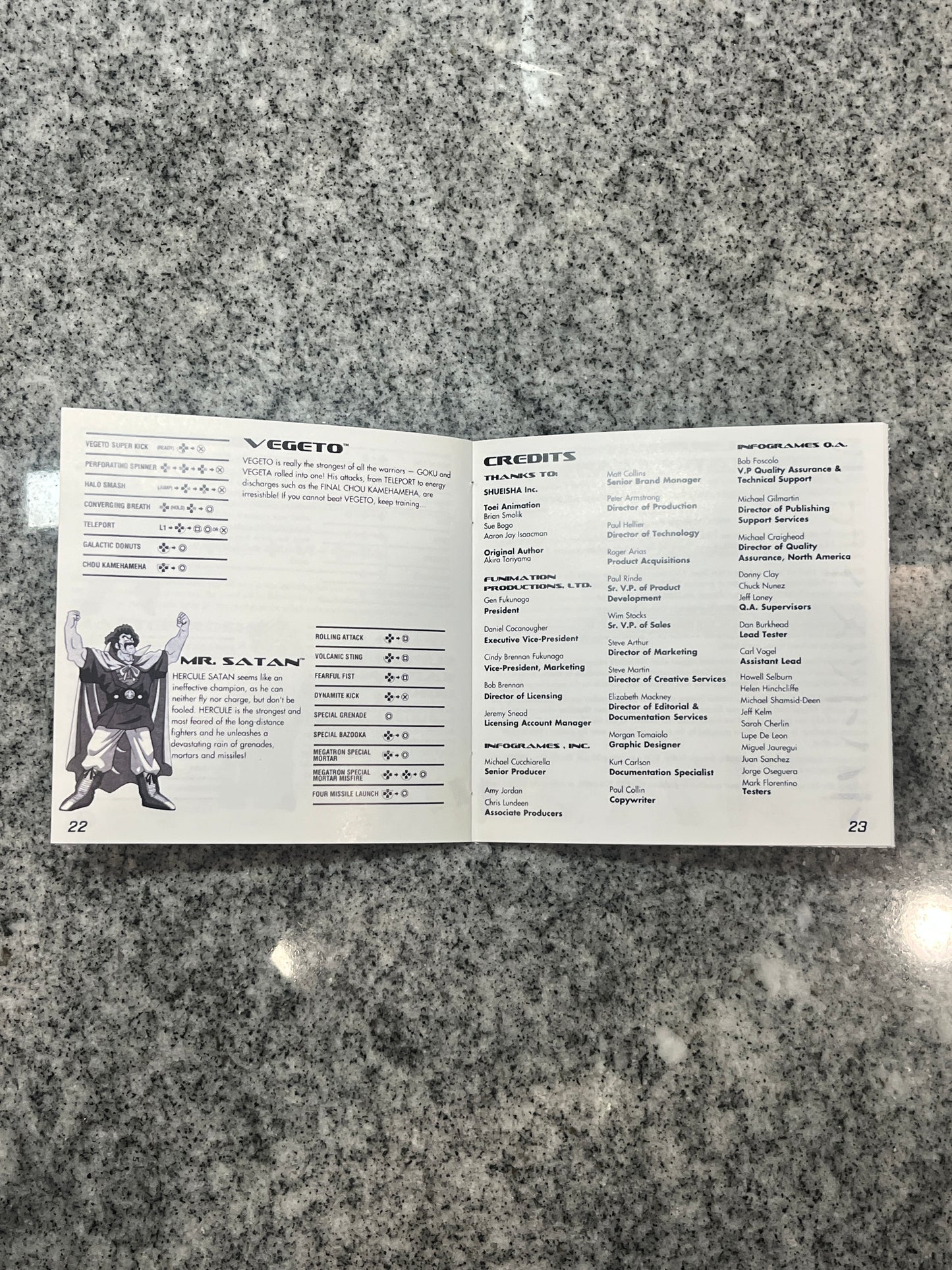 Dragonball Z Ultimate Battle 22 PS1 Custom Manual