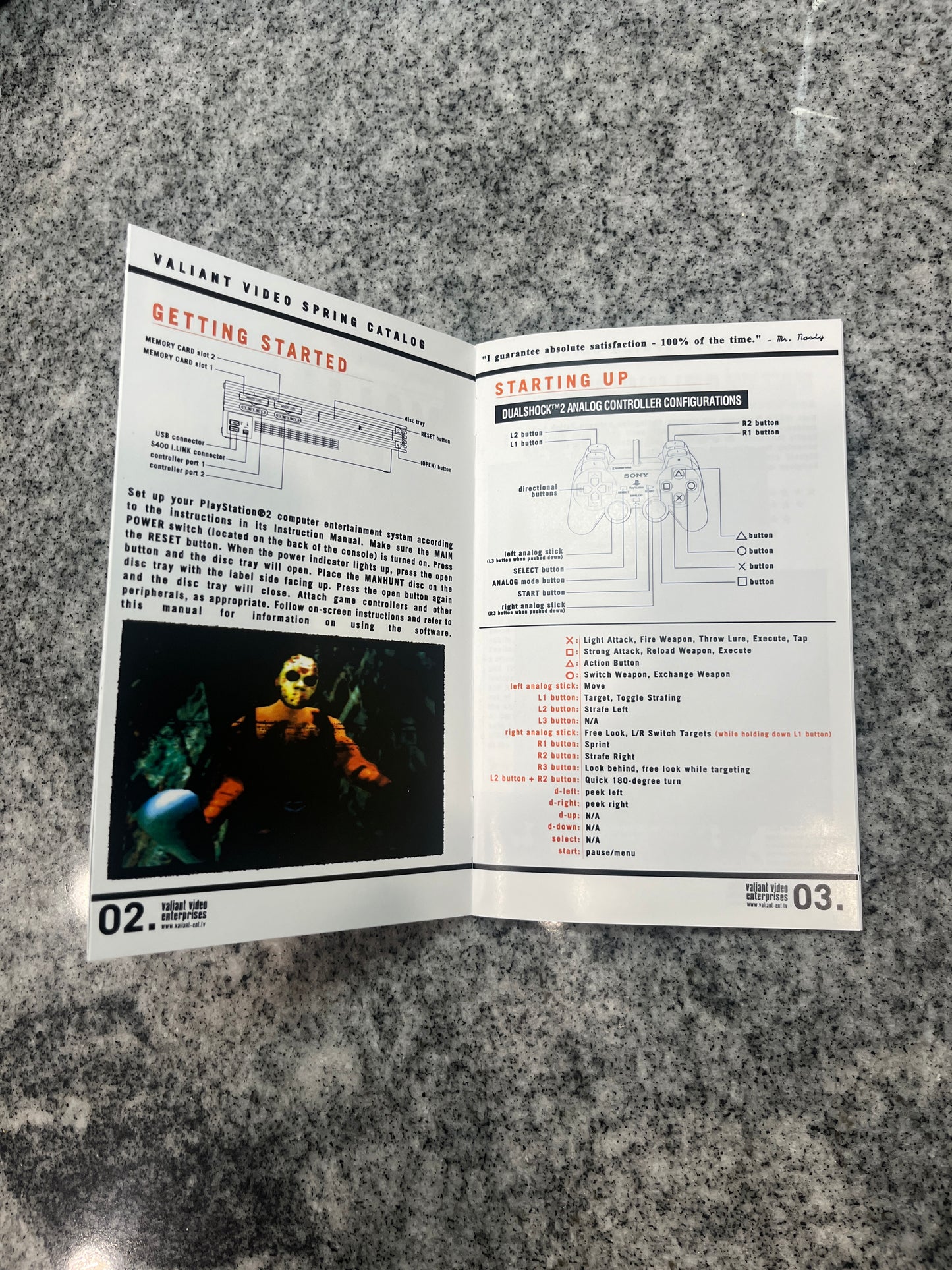 Manhunt PS2 Custom Manual