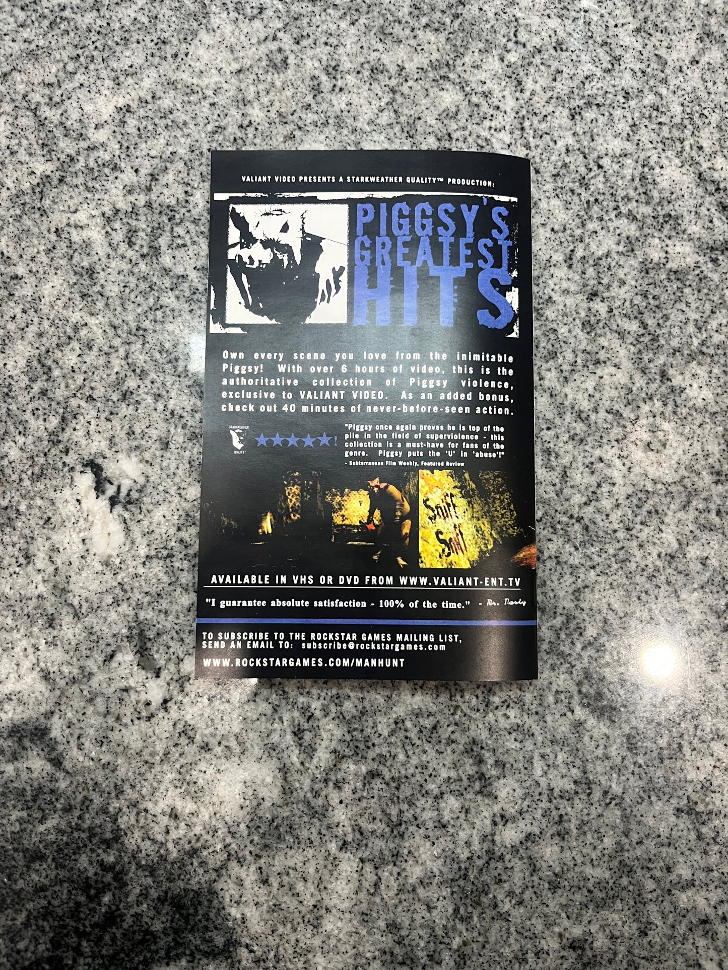 Manhunt PS2 Custom Manual