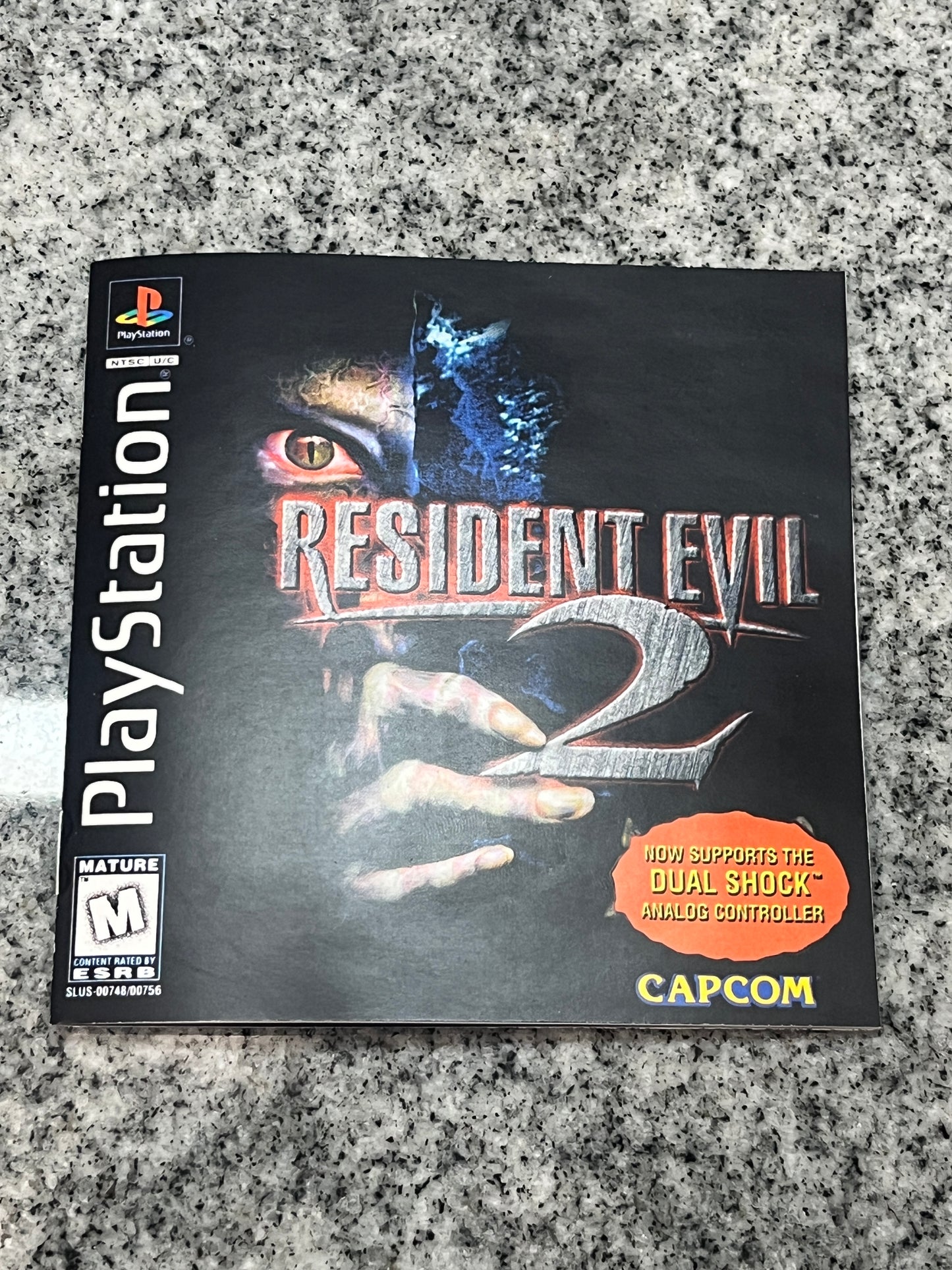 Resident Evil 2 Dual Shock Version PS1 Custom Manual