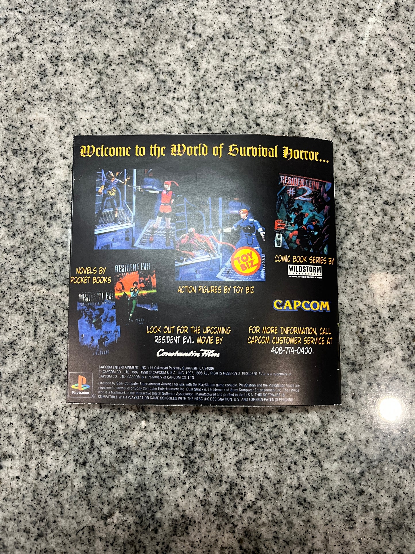 Resident Evil 2 Dual Shock Version PS1 Custom Manual