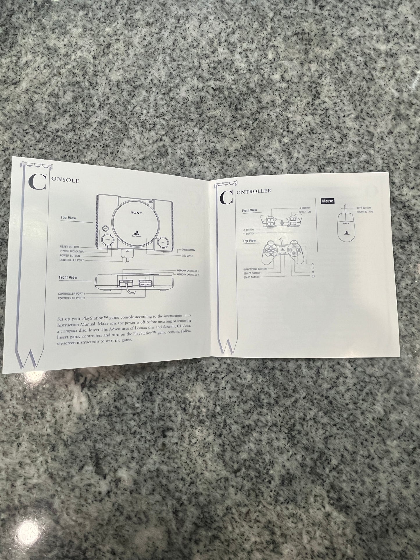 The Adventures of Lomax PS1 Custom Manual
