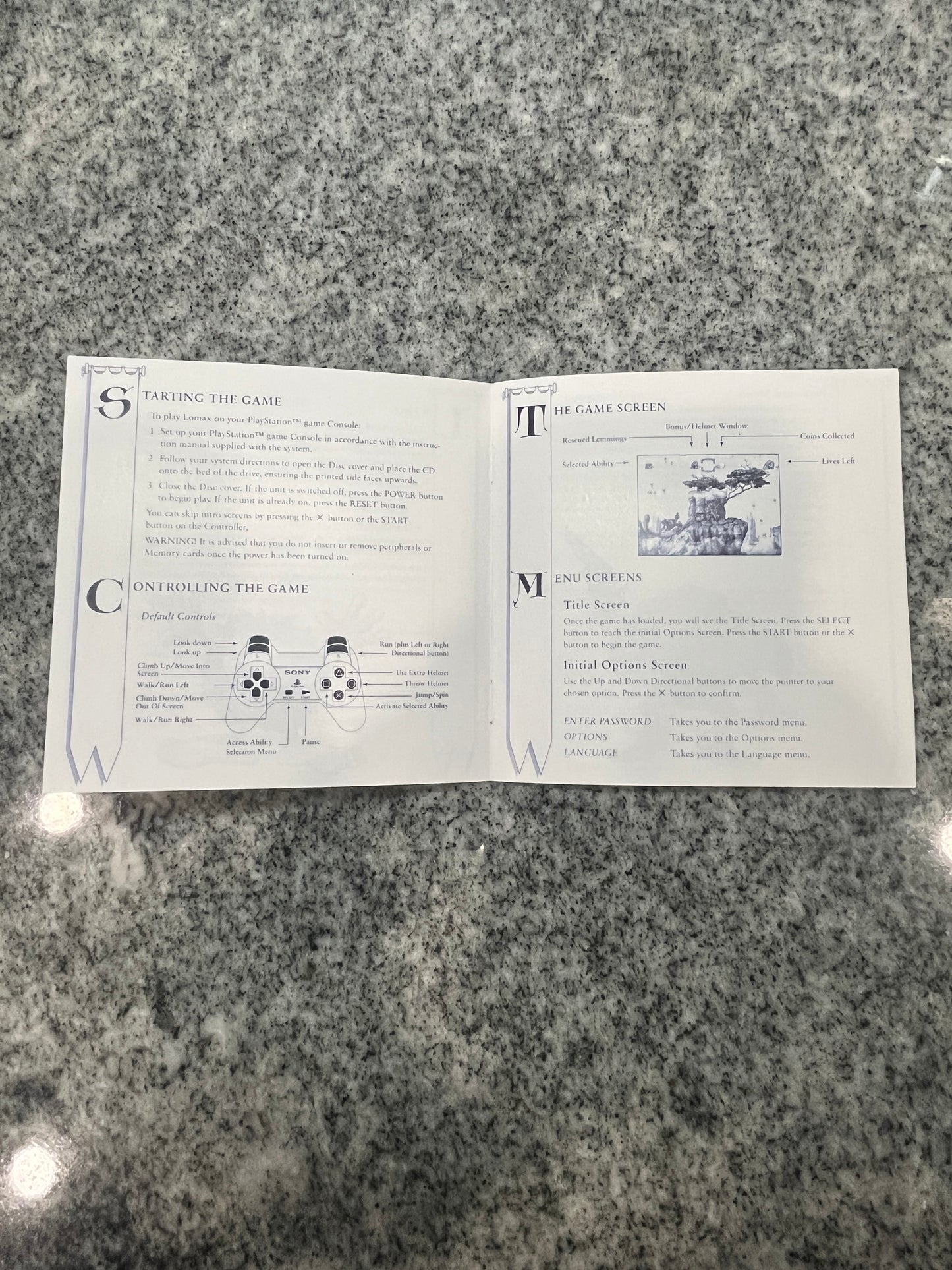 The Adventures of Lomax PS1 Custom Manual