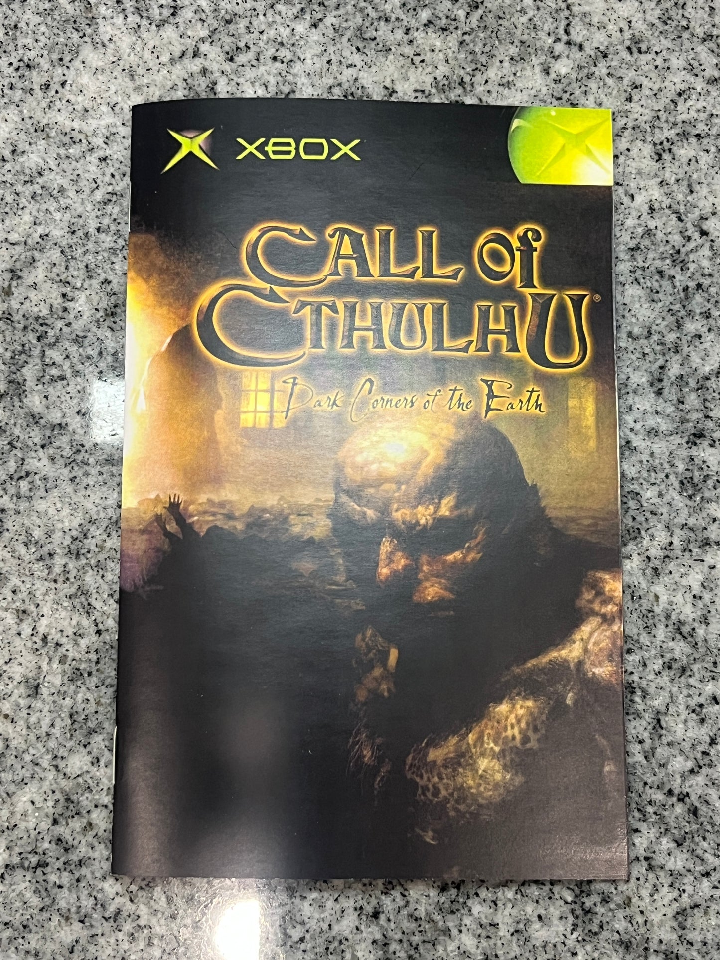 Call of Cthilhu Xbox Custom Manual