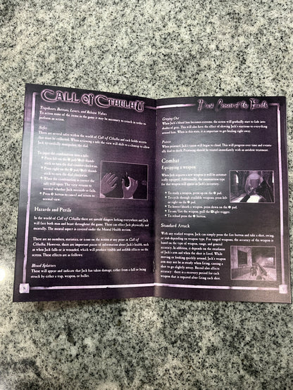 Call of Cthilhu Xbox Custom Manual