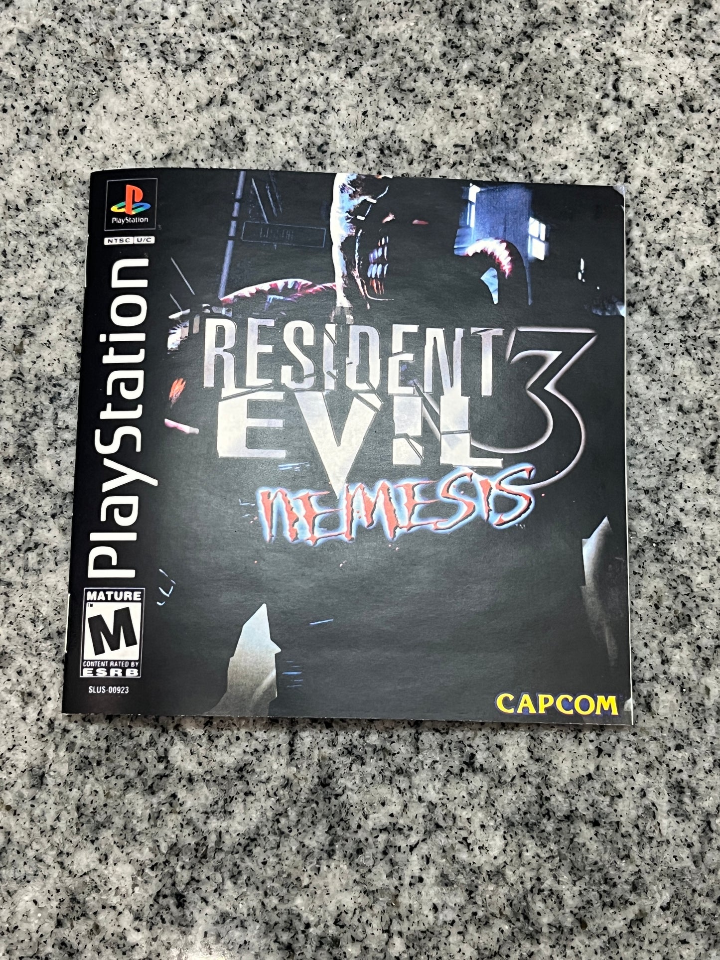 Resident Evil 3 Nemesis PS1 Custom Manual