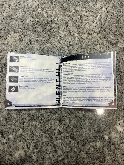 Silent Hill PS1 Custom Manual