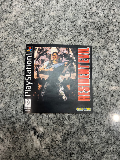 Resident Evil Jewel Case Version PS1 Custom Manual