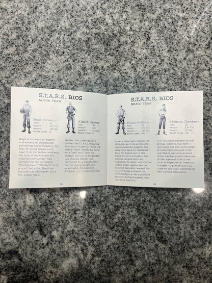 Resident Evil Jewel Case Version PS1 Custom Manual