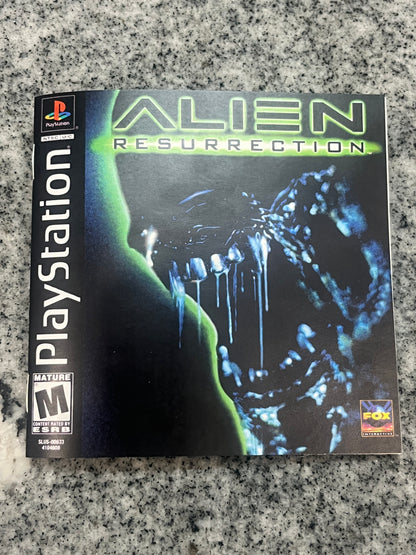 Alien Resurrection PS1 Custom Manual