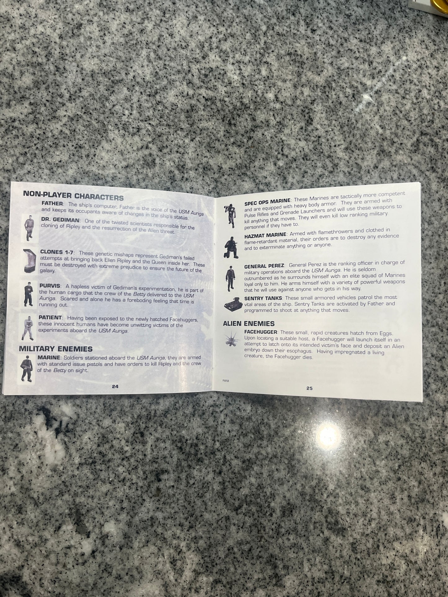 Alien Resurrection PS1 Custom Manual