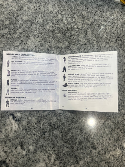 Alien Resurrection PS1 Custom Manual