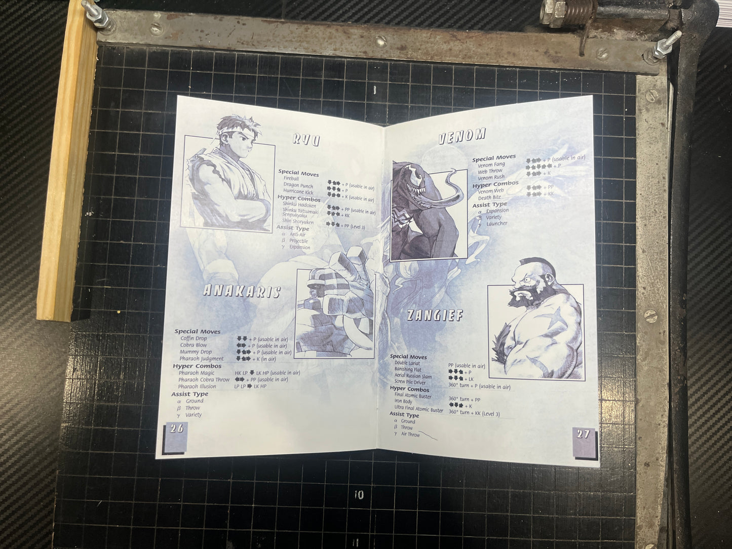 Marvel vs Capcom 2 PS2 Custom Manual