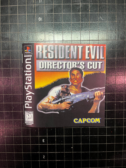 Resident Evil Director's Cut PS1 Custom Manual