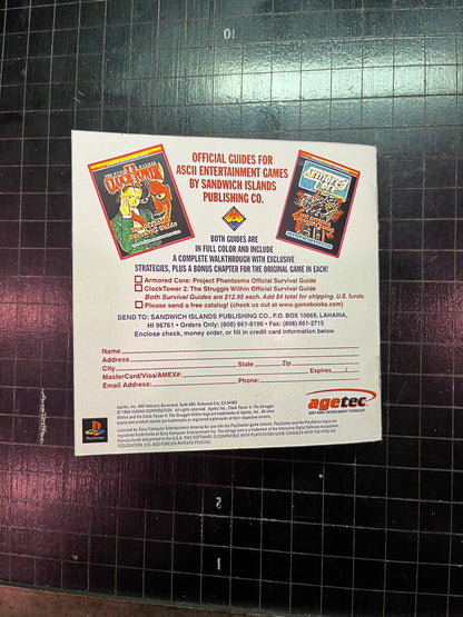 Clock Tower 2 PS1 Custom Manual