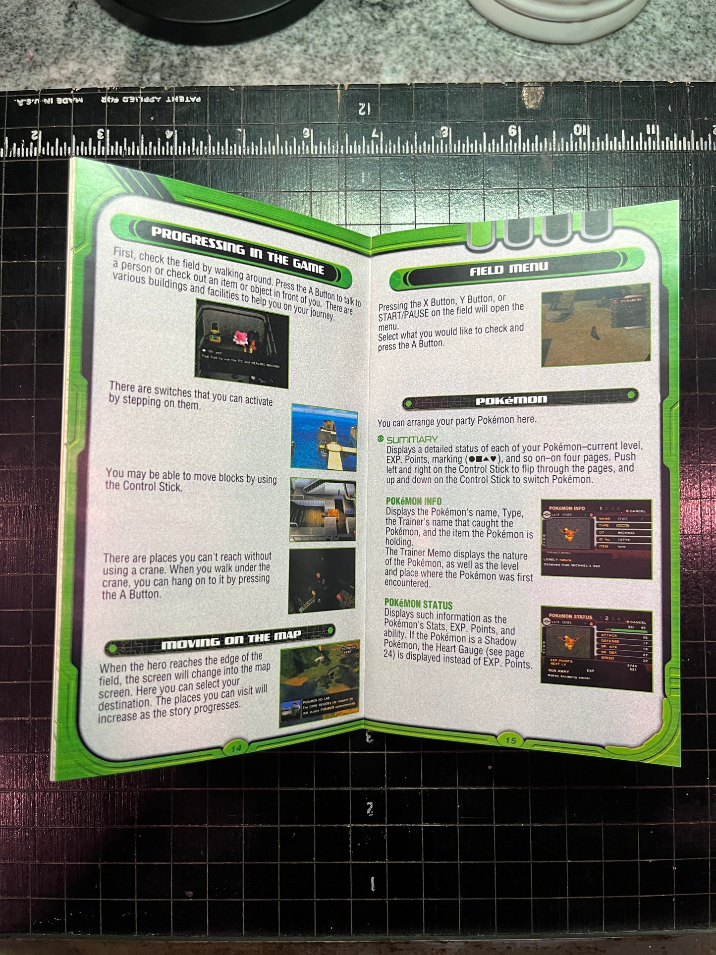 Pokemon Gale of Darkness GameCube custom manual