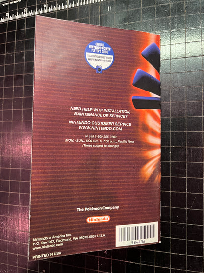 Pokemon Gale of Darkness GameCube custom manual