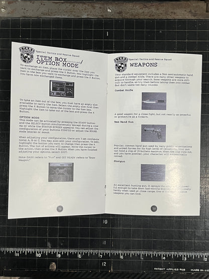 Resident Evil Long Box Version PS1 Custom Manual