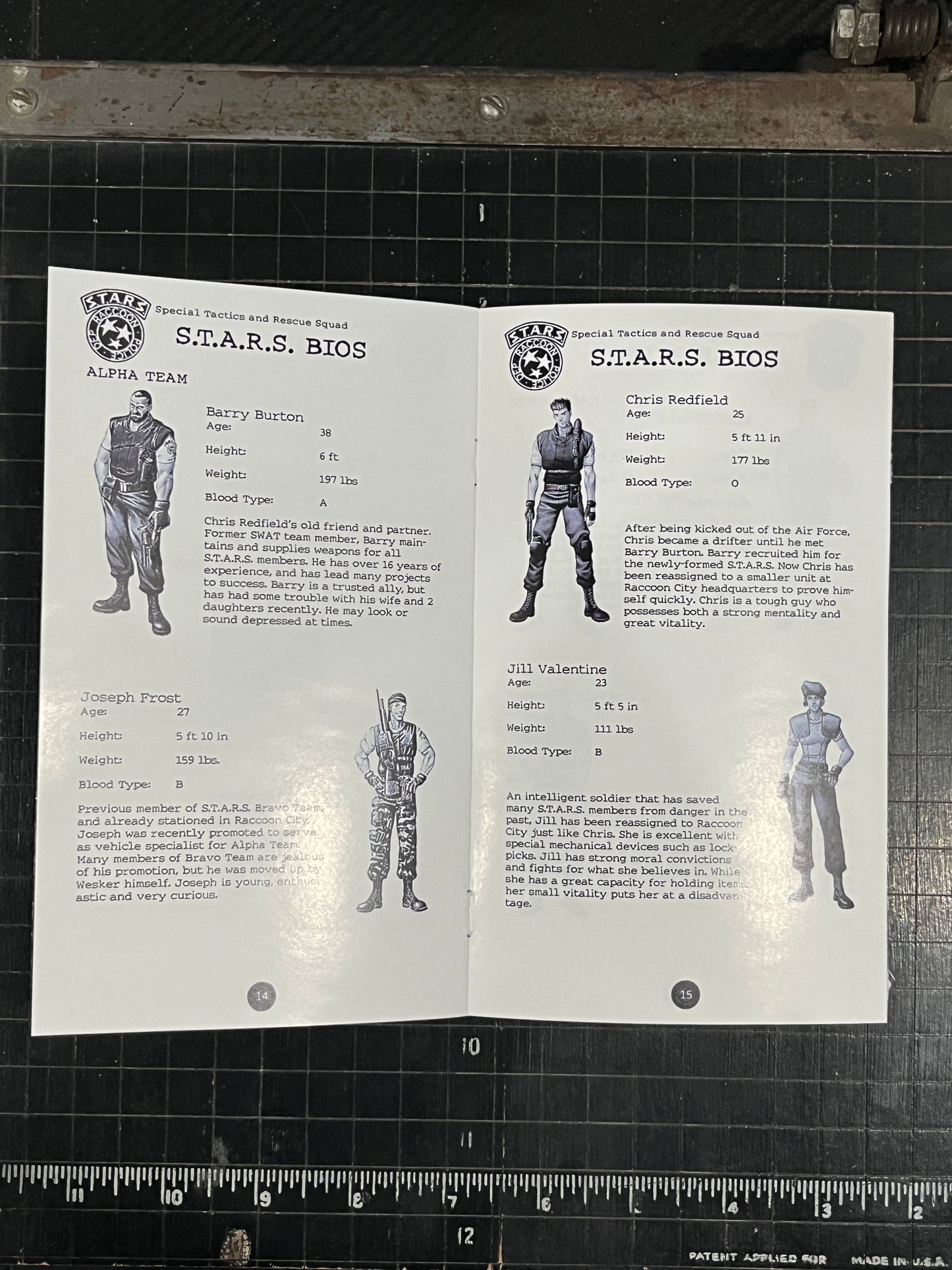 Resident Evil Long Box Version PS1 Custom Manual