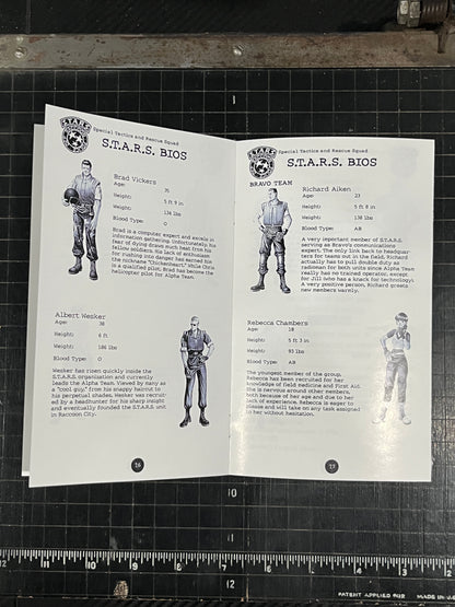 Resident Evil Long Box Version PS1 Custom Manual