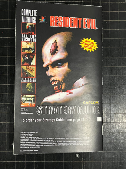 Resident Evil Long Box Version PS1 Custom Manual