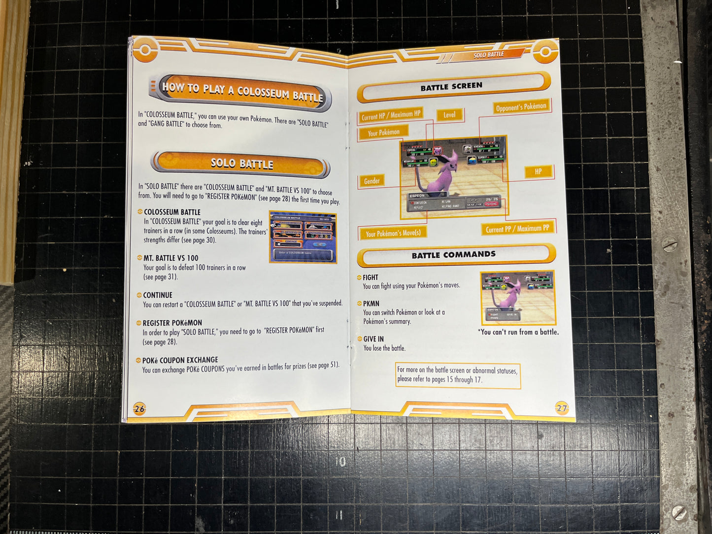 Pokemon Colosseum GameCube custom manual
