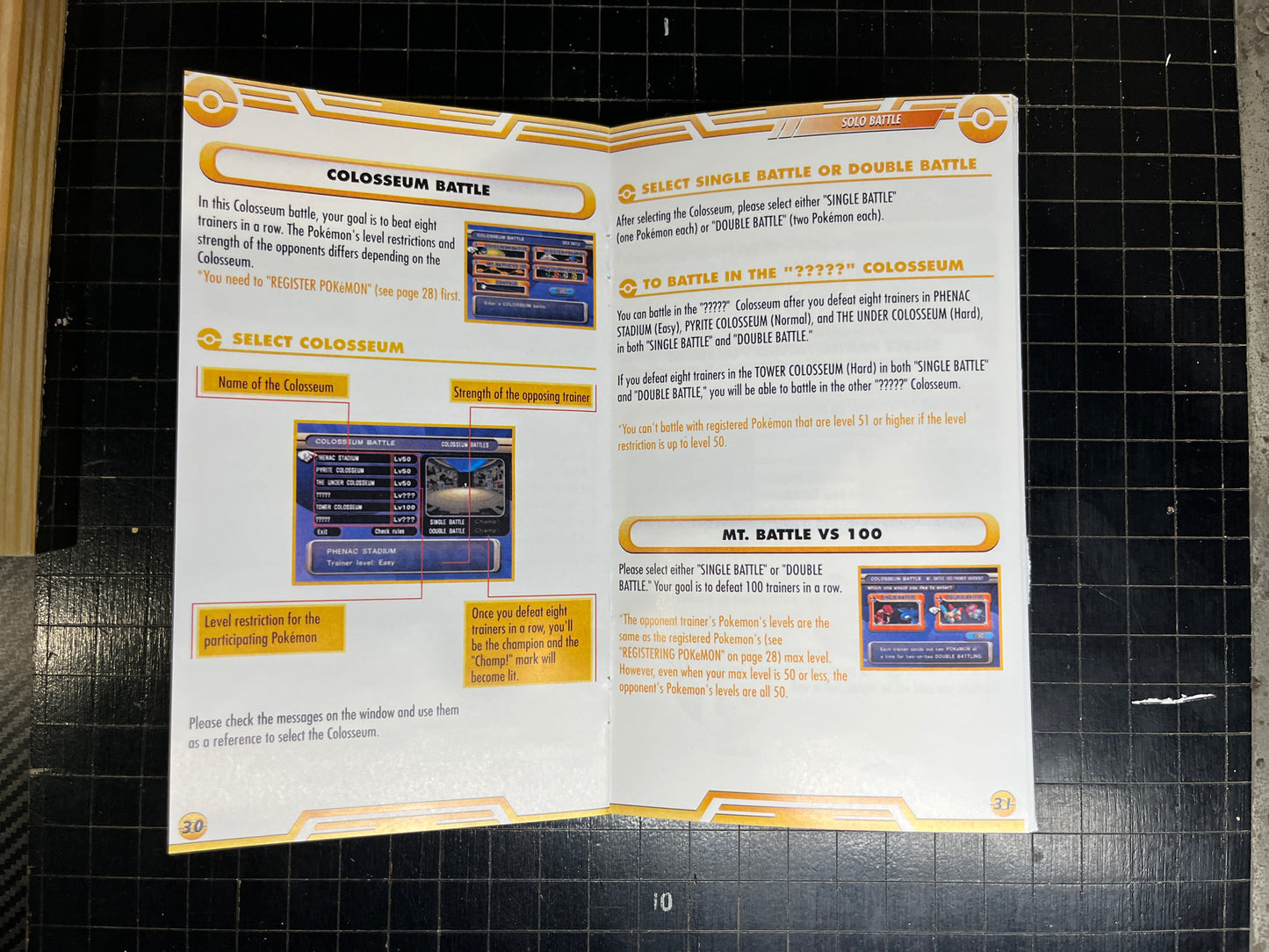 Pokemon Colosseum GameCube custom manual