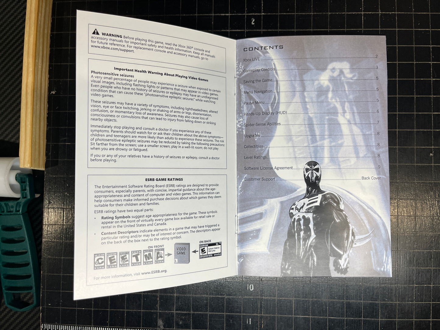 Spider Man Shattered Dimensions Xbox 360 Custom Manual
