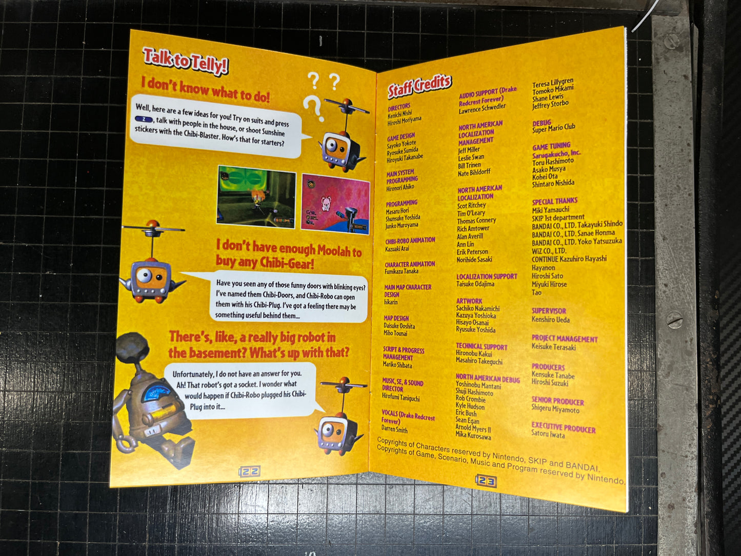 Chibi - Robo GameCube custom manual