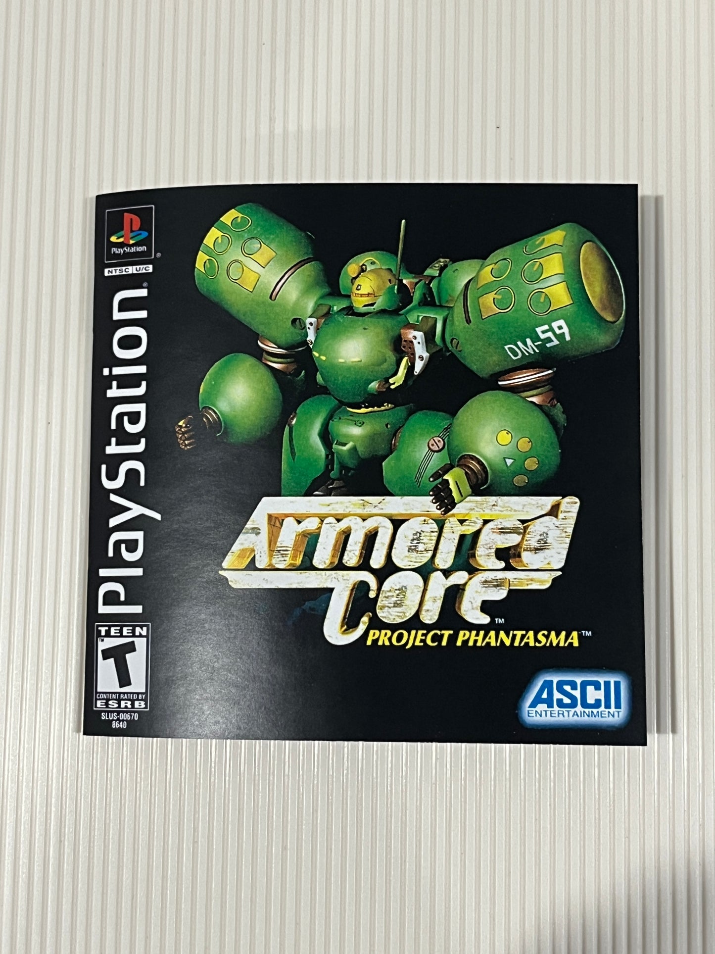 Armored Core Project Phantasma PS1 Custom Manual