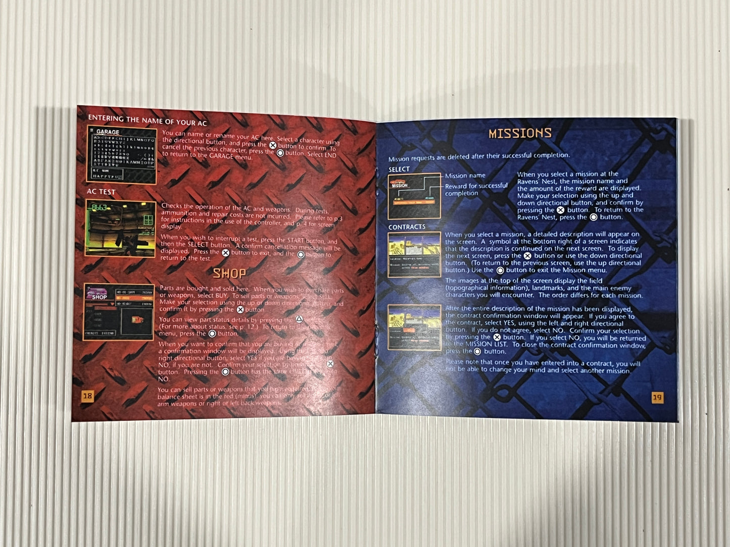 Armored Core Project Phantasma PS1 Custom Manual
