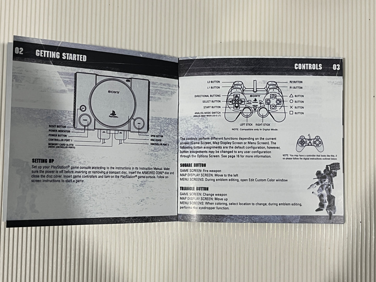 Armored Core PS1 Custom Manual