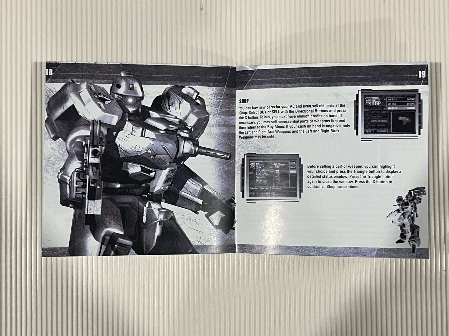 Armored Core PS1 Custom Manual