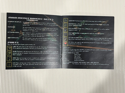 Armored Core Master of Arena PS1 Custom Manual