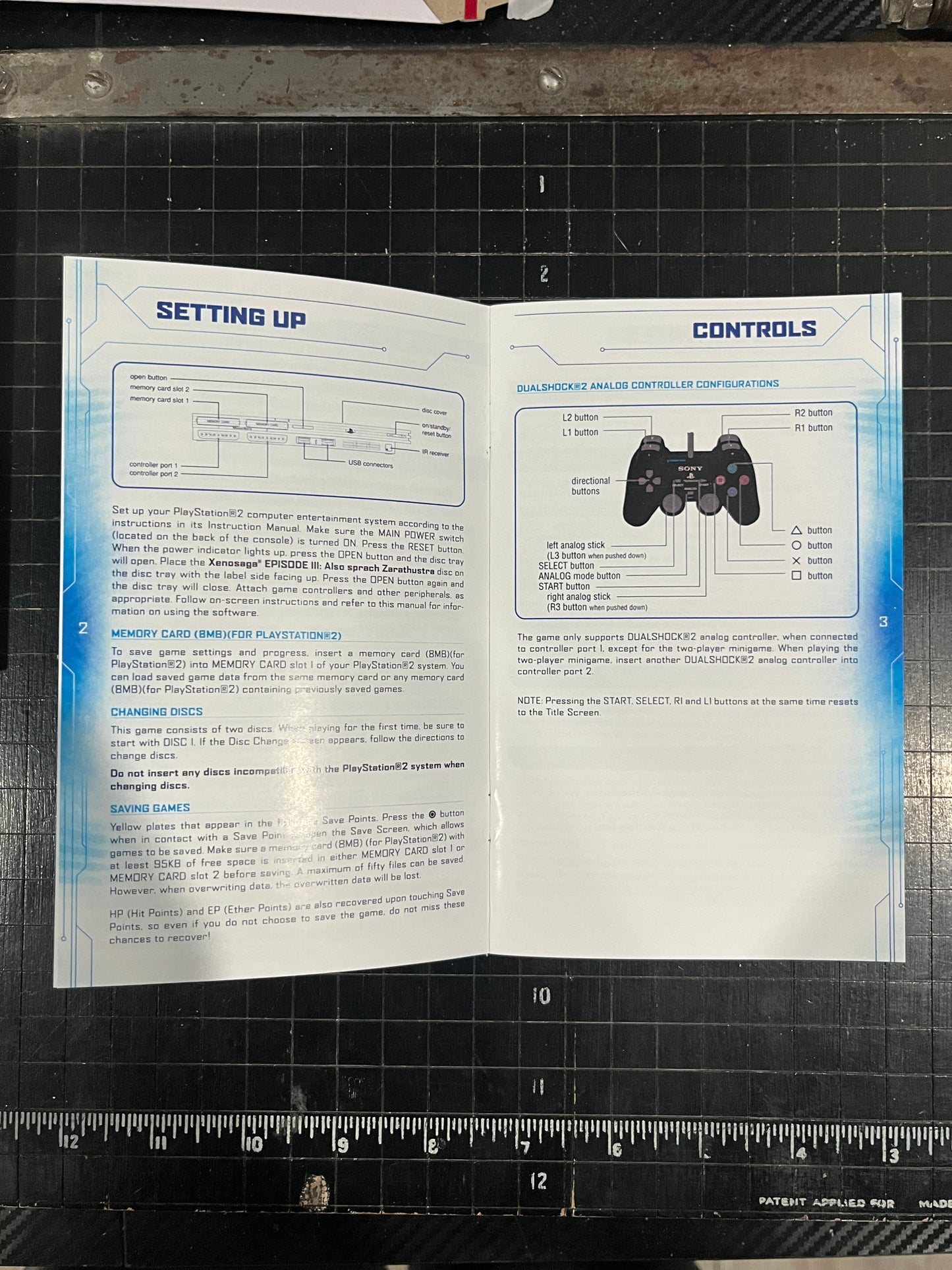 Xenosaga episode 3 PS2 Custom Manual