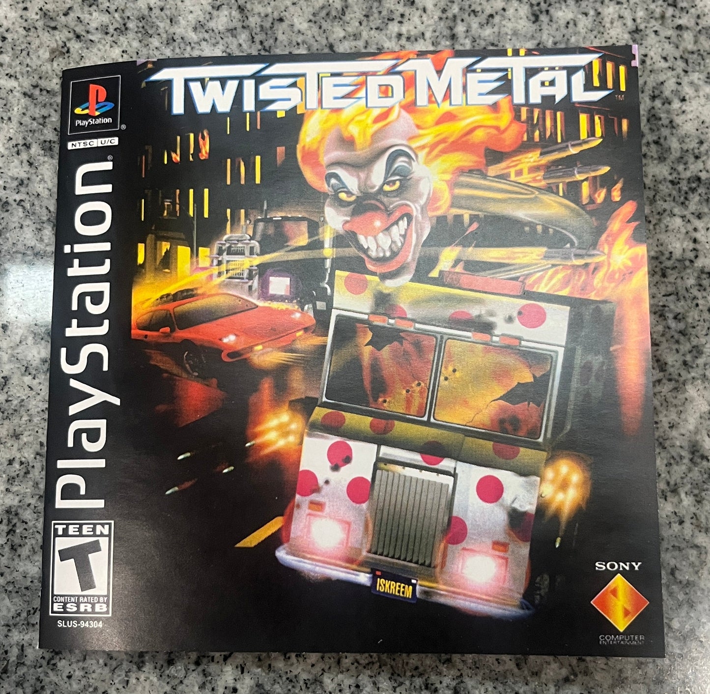 Twisted Metal Jewel Case Version PS1 Custom Manual
