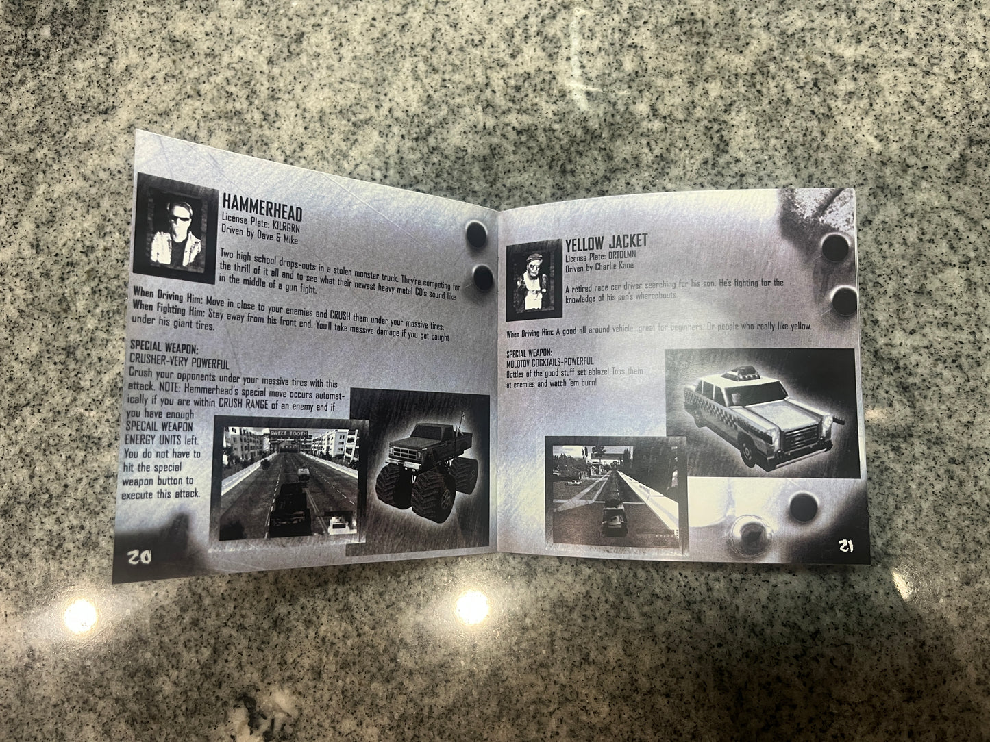 Twisted Metal Jewel Case Version PS1 Custom Manual