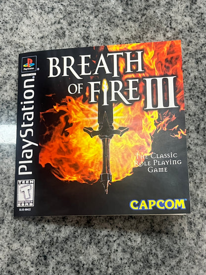 Breath of Fire 3 PS1 Custom Manual