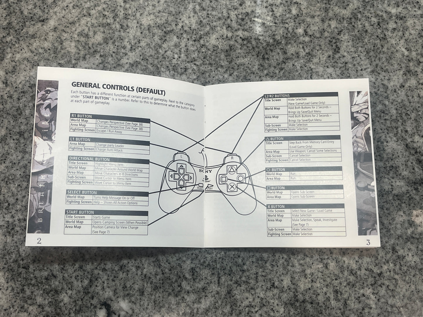 Breath of Fire 3 PS1 Custom Manual