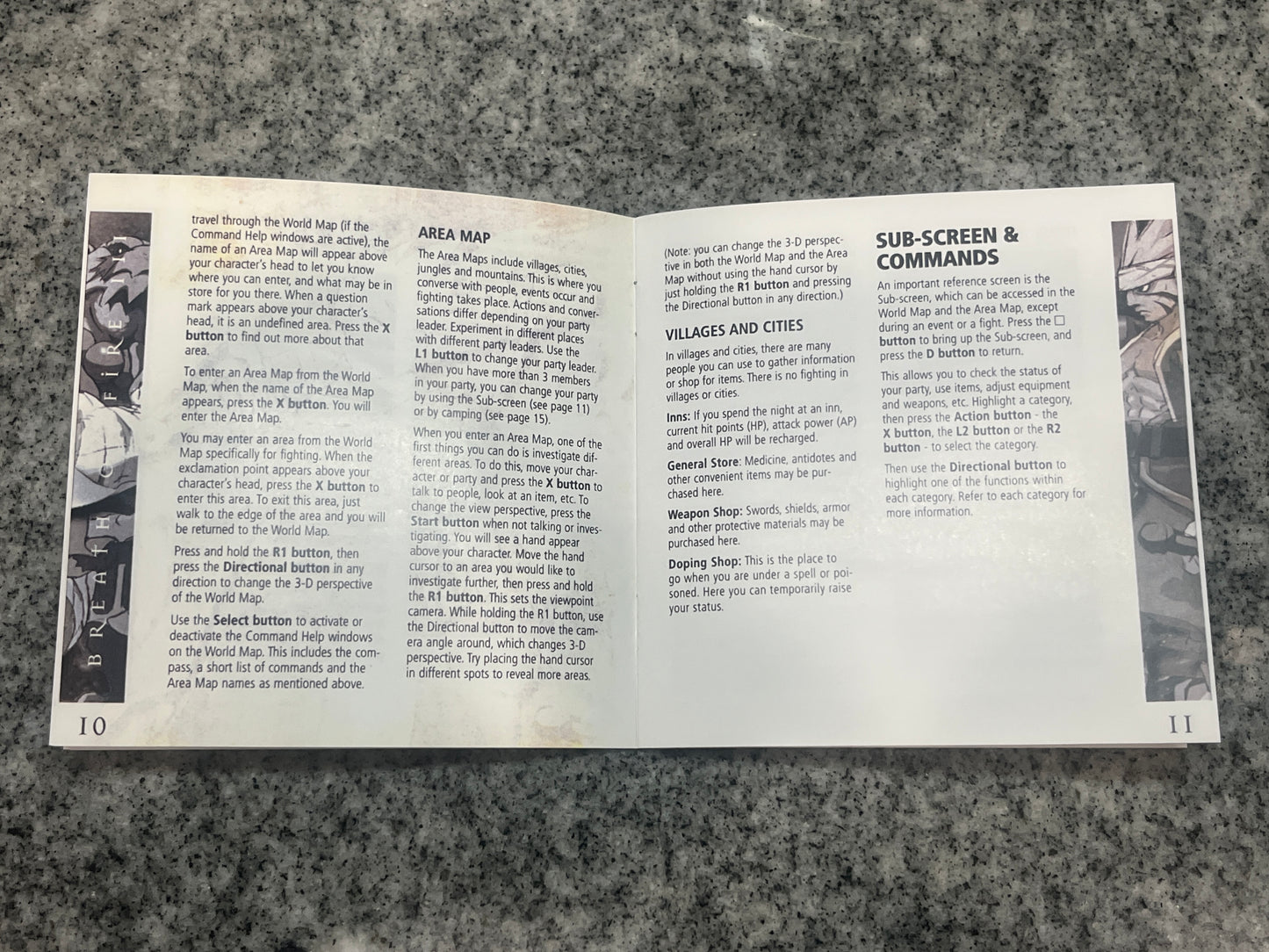 Breath of Fire 3 PS1 Custom Manual