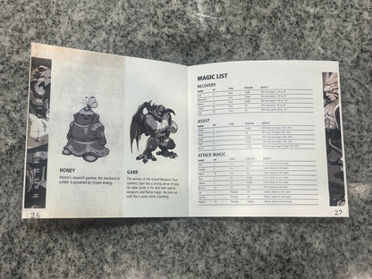 Breath of Fire 3 PS1 Custom Manual