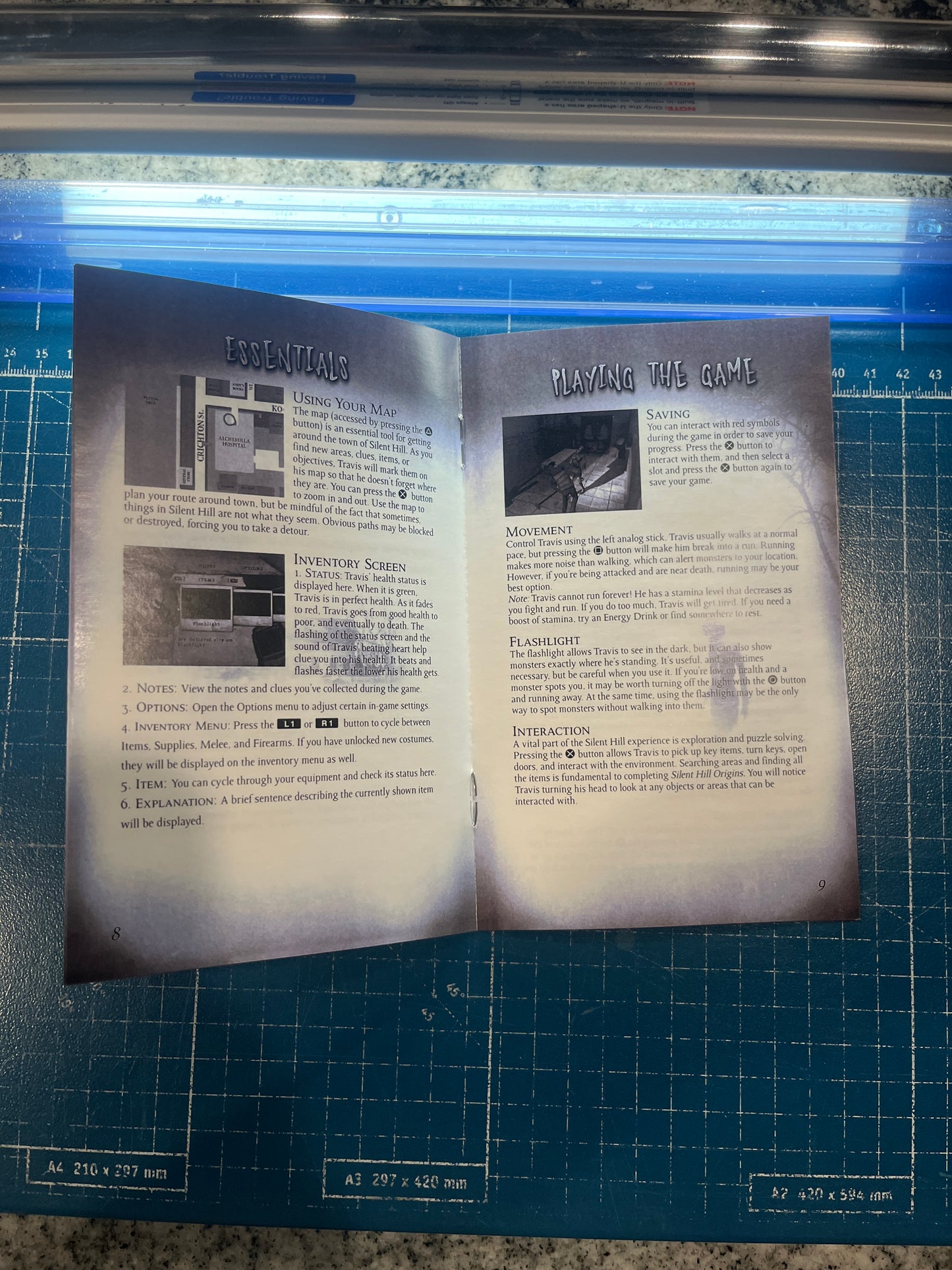 Silent Hill Origins PS2 Custom Manual