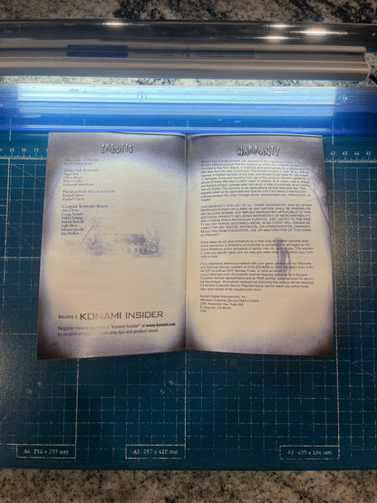 Silent Hill Origins PS2 Custom Manual