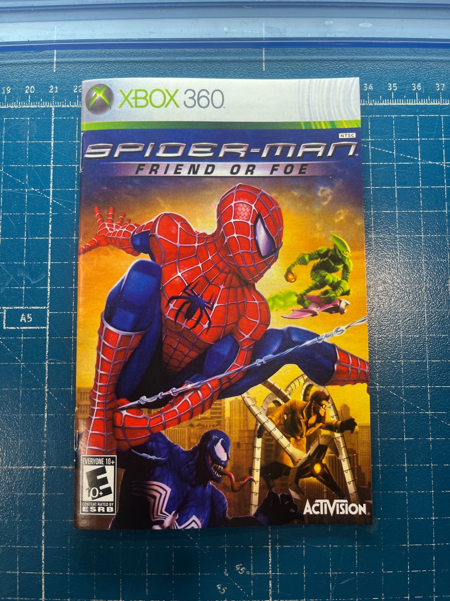Spider Man Friend or Foe Xbox 360 Custom Manual